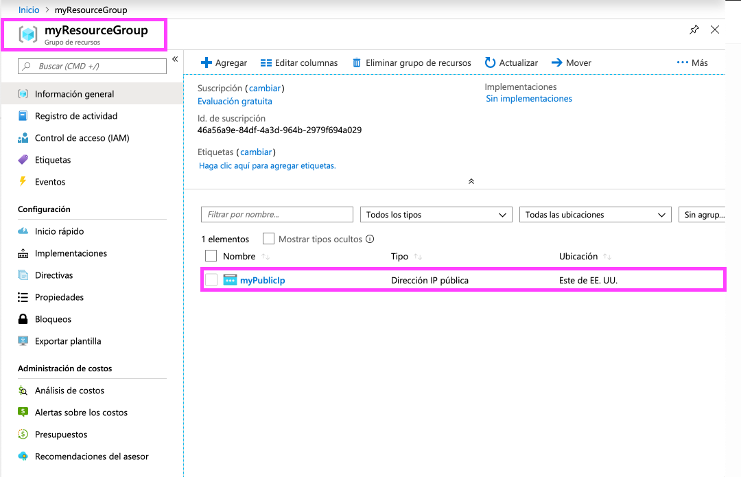 Azure create public-ip as @saidmlx