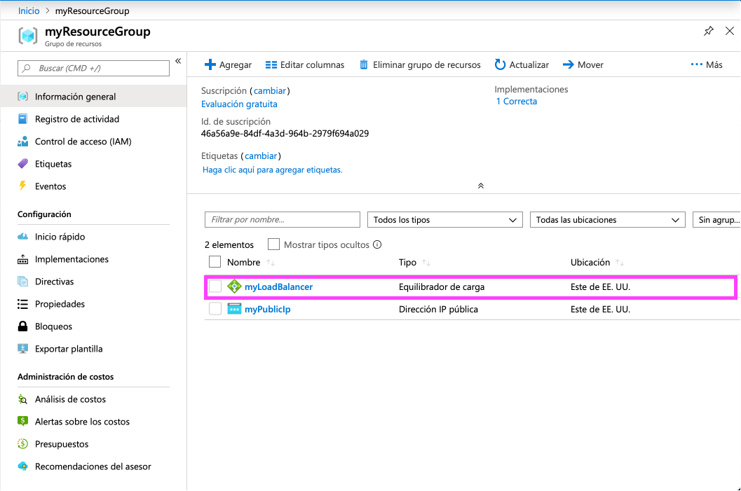 Azure create lb as @saidmlx