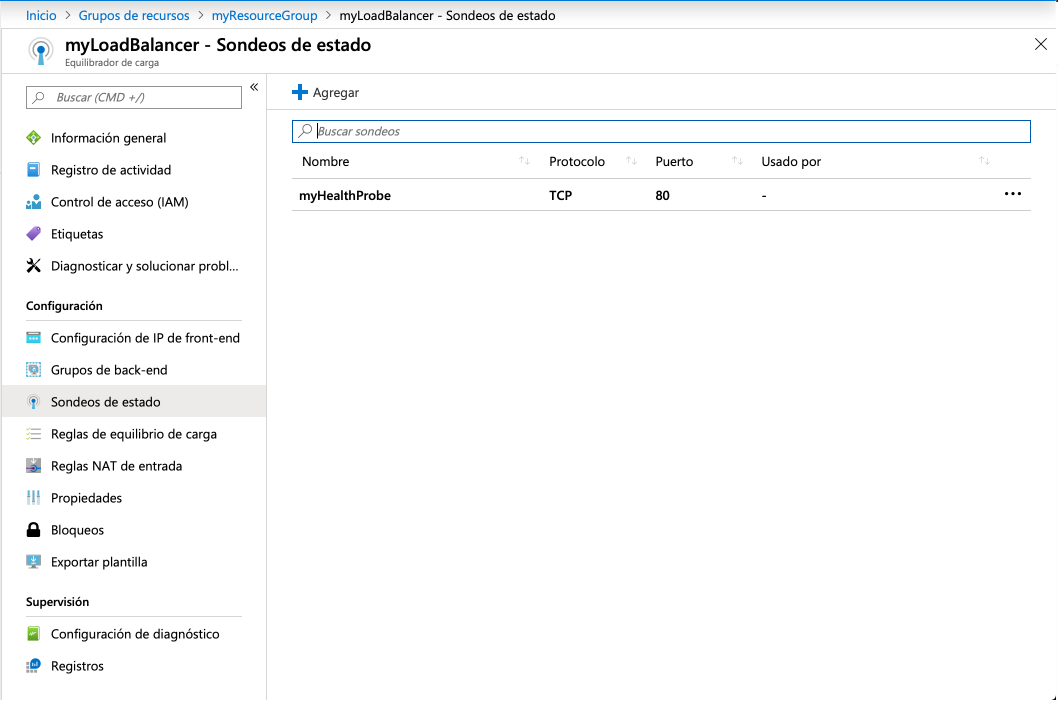 Azure create lb probe as @saidmlx