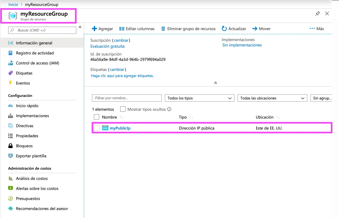 Azure create public-ip as @saidmlx