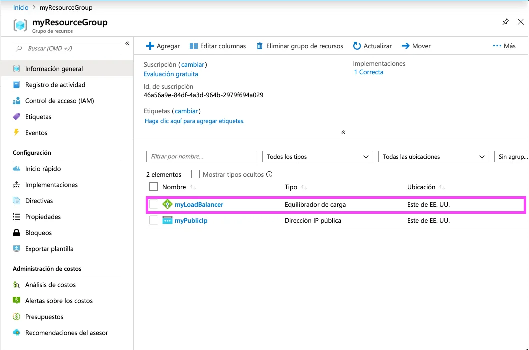 Azure create lb as @saidmlx