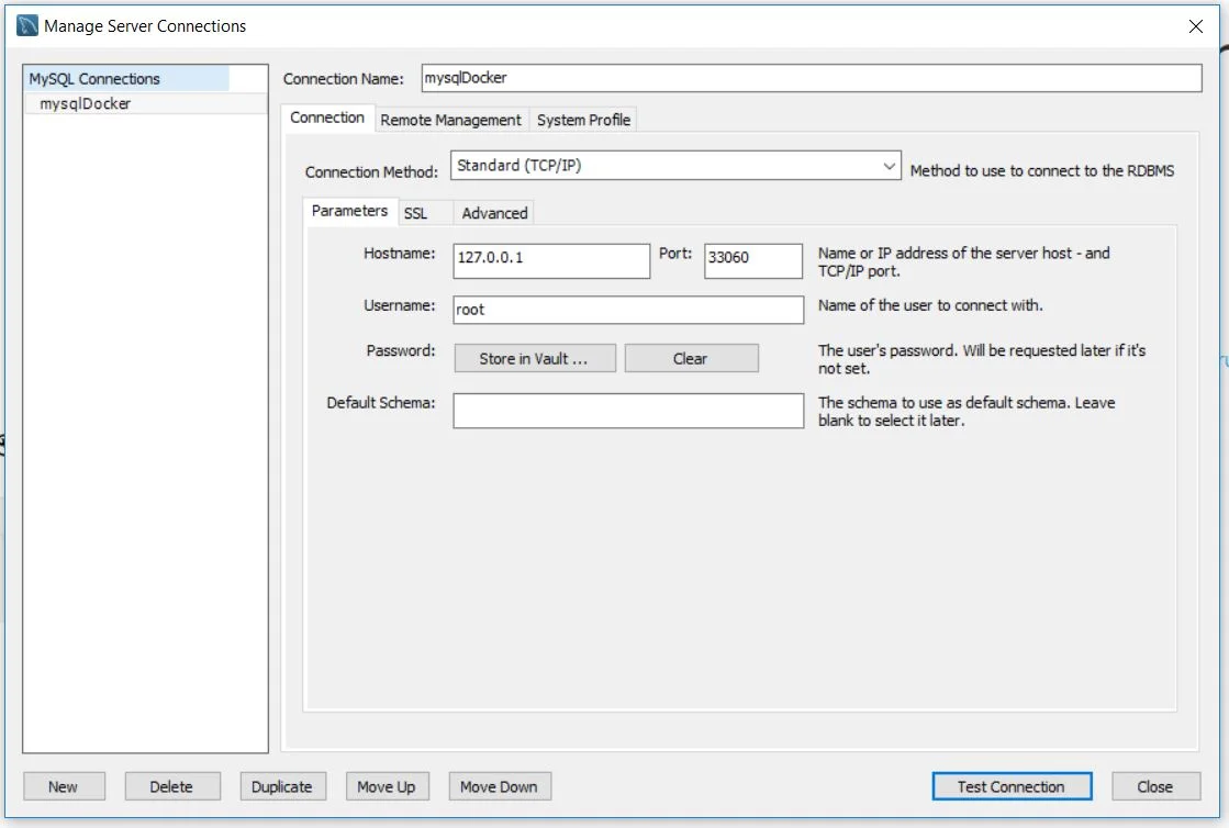 conectar mysql workbench a un contenedor as @saidmlx