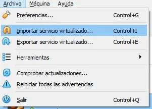 importar servicio virtualizado